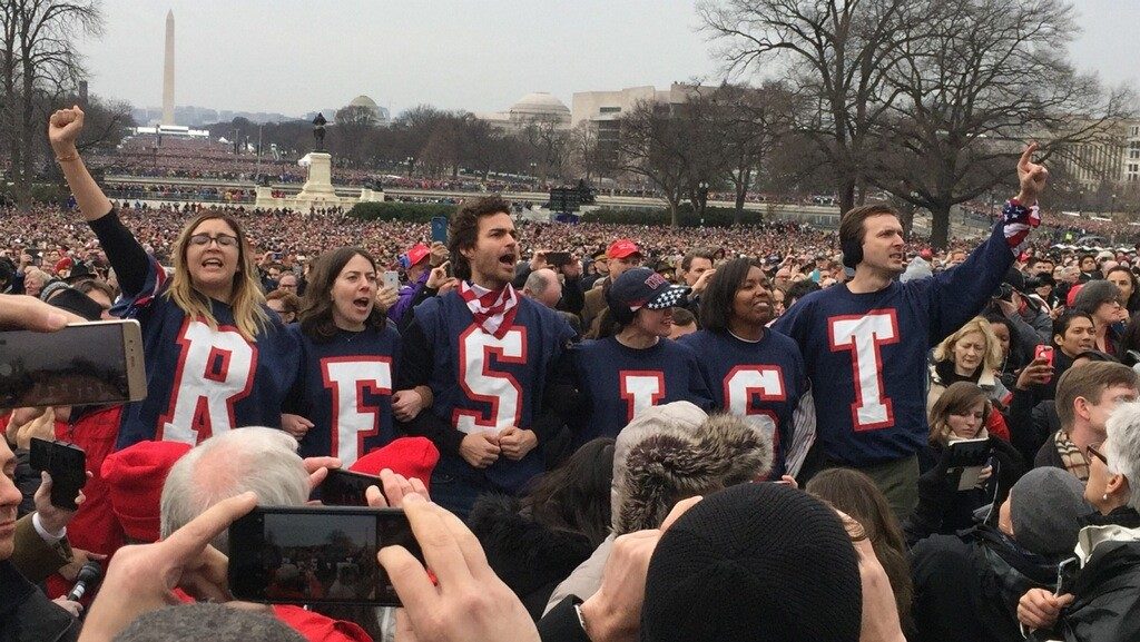 Protest Disrupts Trump Taking the Oath of Office At Inauguration